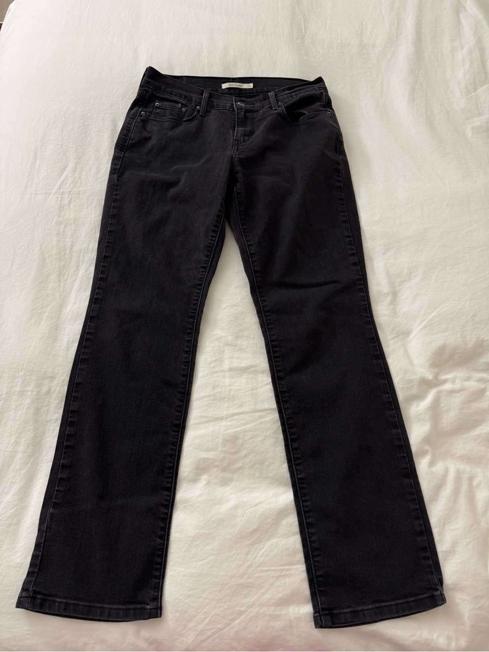Levi's Black 505 Straight Jeans